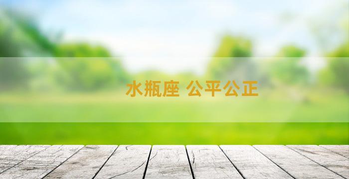 水瓶座 公平公正